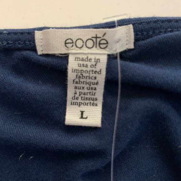 URBAN OUTFITTERS ECOUTÉ Navy Blue Long Sleeve‎ Maxi Wrap Dress - Picture 12 of 14